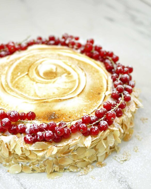 Veganer Johannisbeer-Baiser-Kuchen - patisseriebymaria